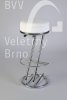 02_114501 Židle barová chrom bílá v80cm